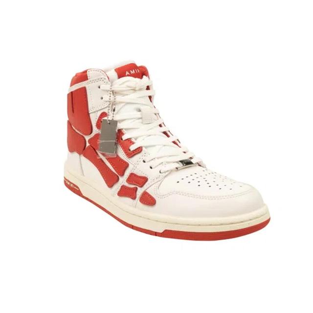 Red And White Leather Skeleton Bones High-top Sneakers Product Image