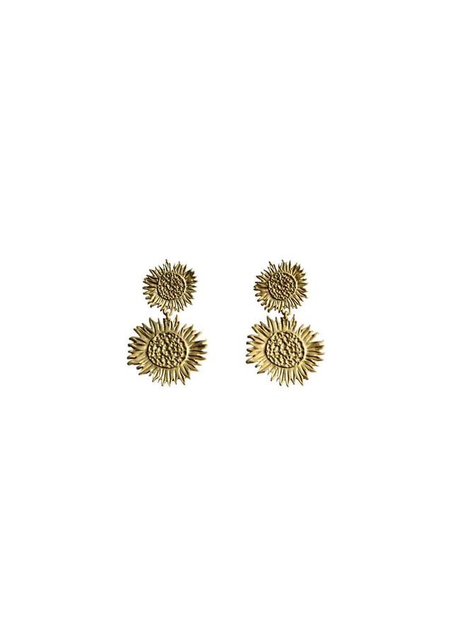 MANGO - Flower pendant earrings - One size - Women Product Image