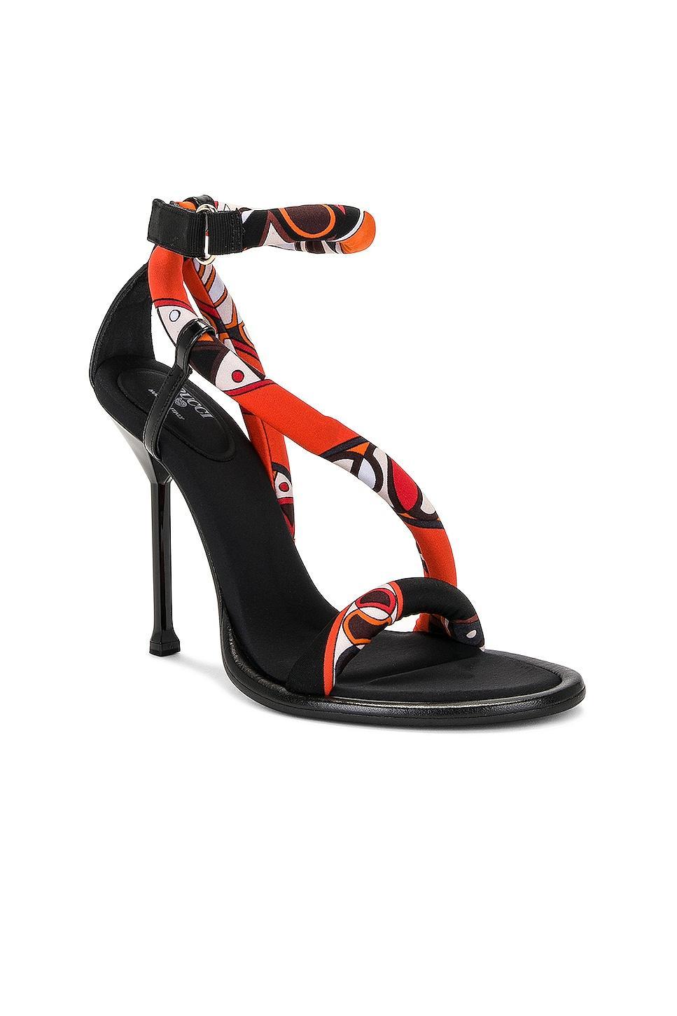 Emilio Pucci Tubular Sandal in Orange Product Image