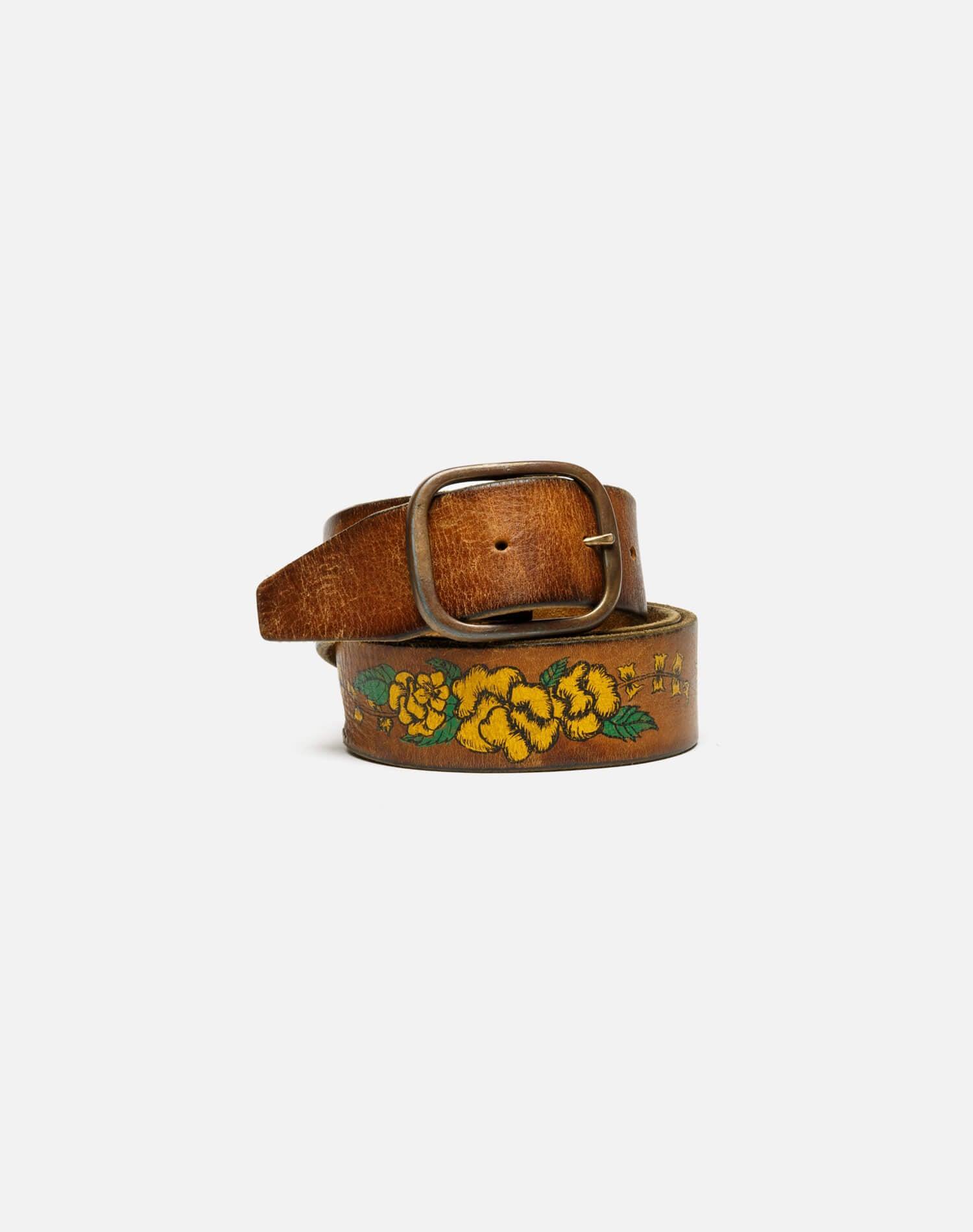 70s Painted Leather Belt - #53 Female Product Image