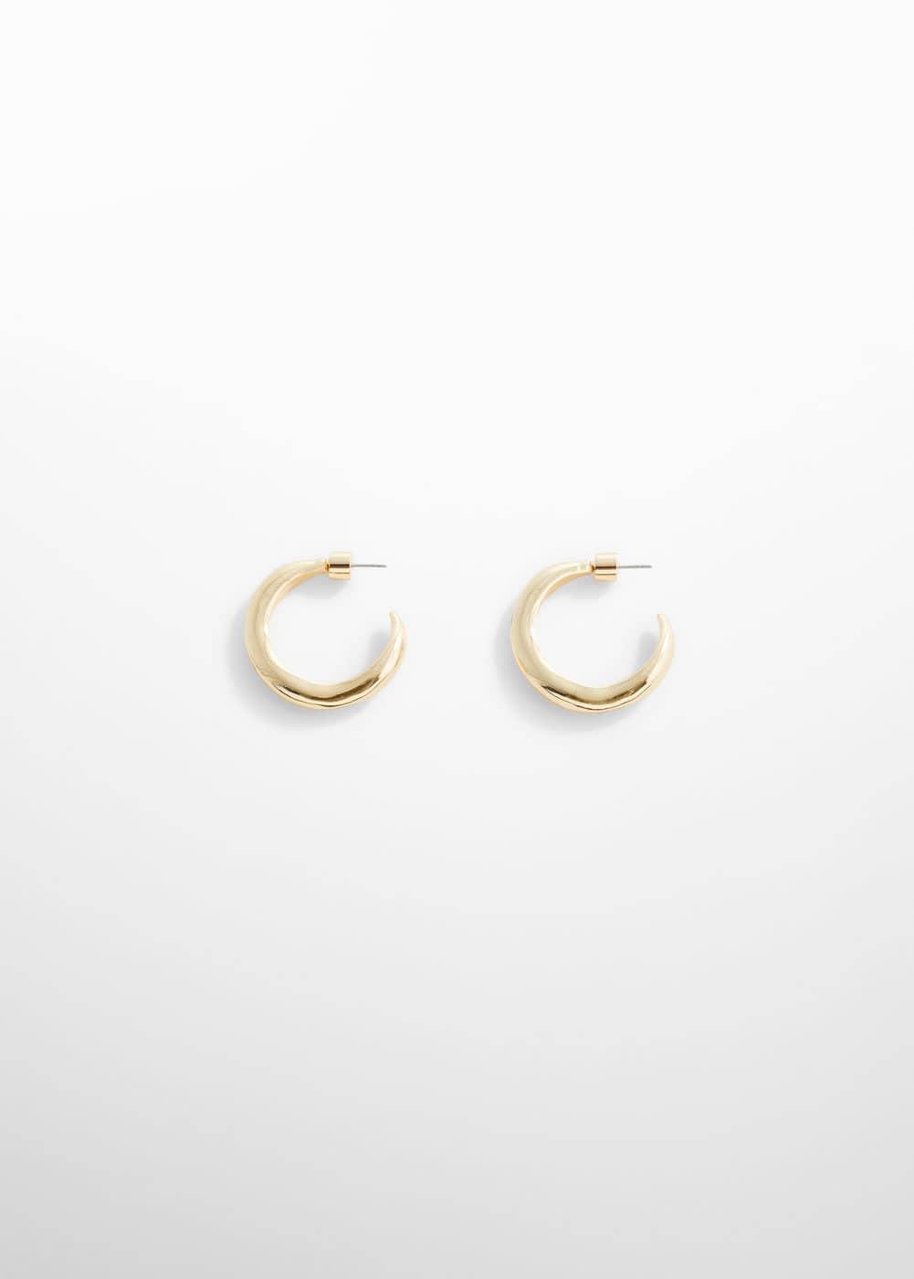 MANGO - Twisted hoop earrings - One size - Women Product Image