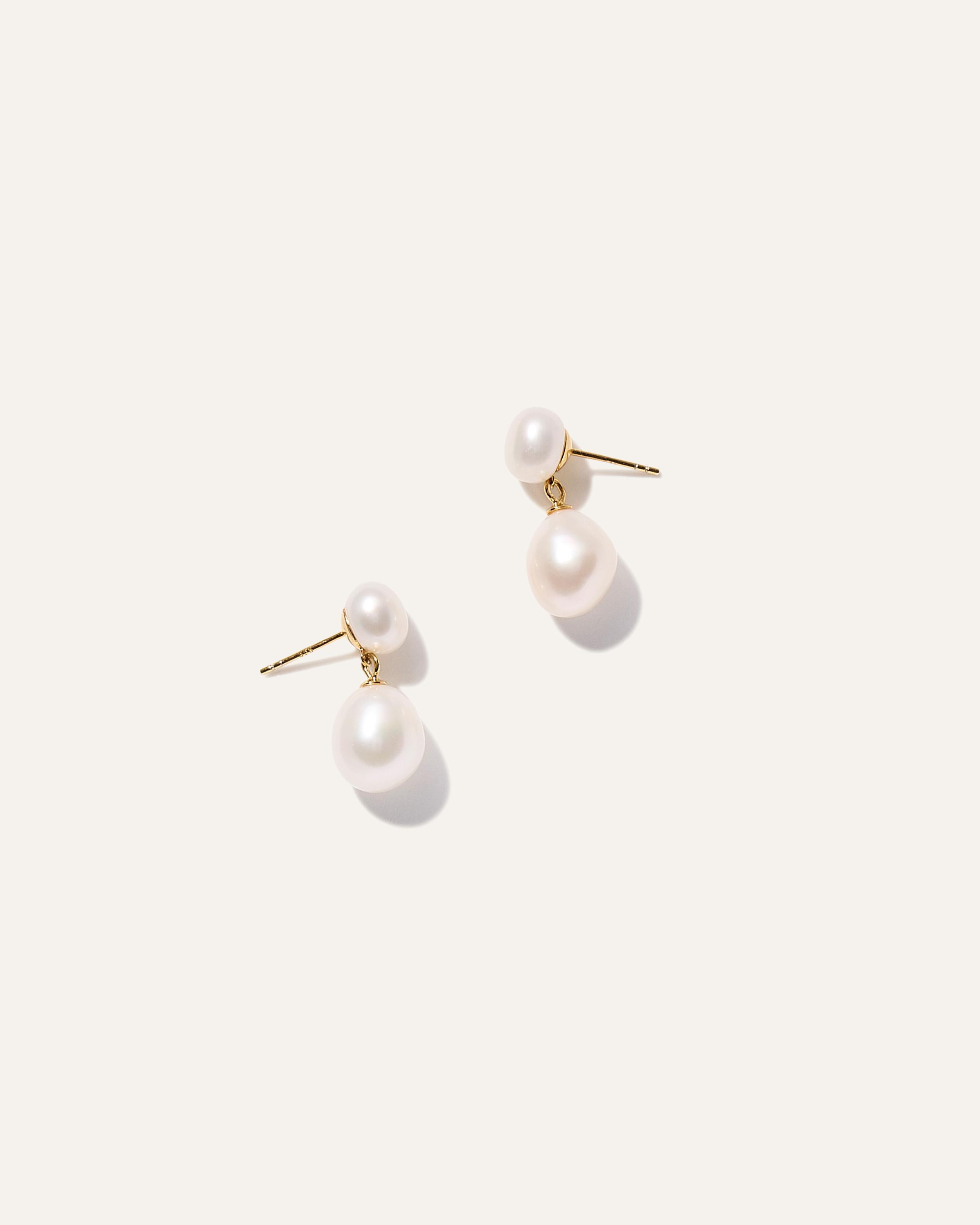 Freshwater Cultured Pearl Bold Drop Earrings Product Image