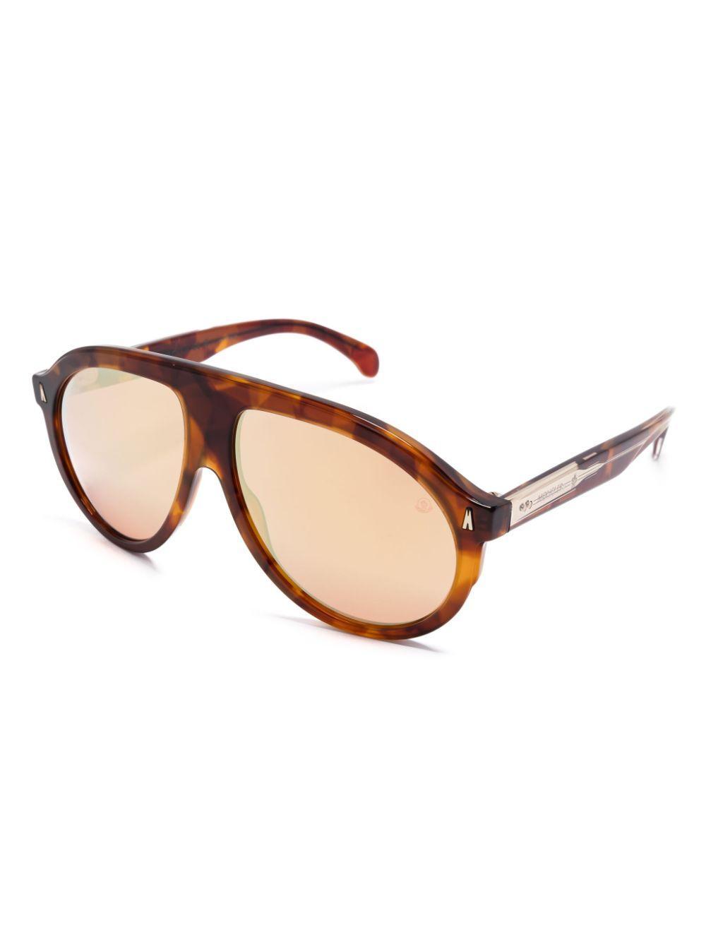 MONCLER Fhaite Sunglasses In Brown Product Image