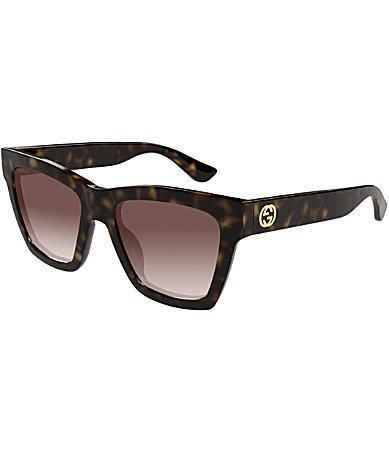 Gucci Womens Minimal 54mm Havana Cat Eye Sunglasses Product Image