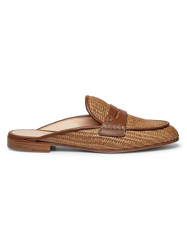 Womens Florio Marbella Raffia & Leather Mules Product Image