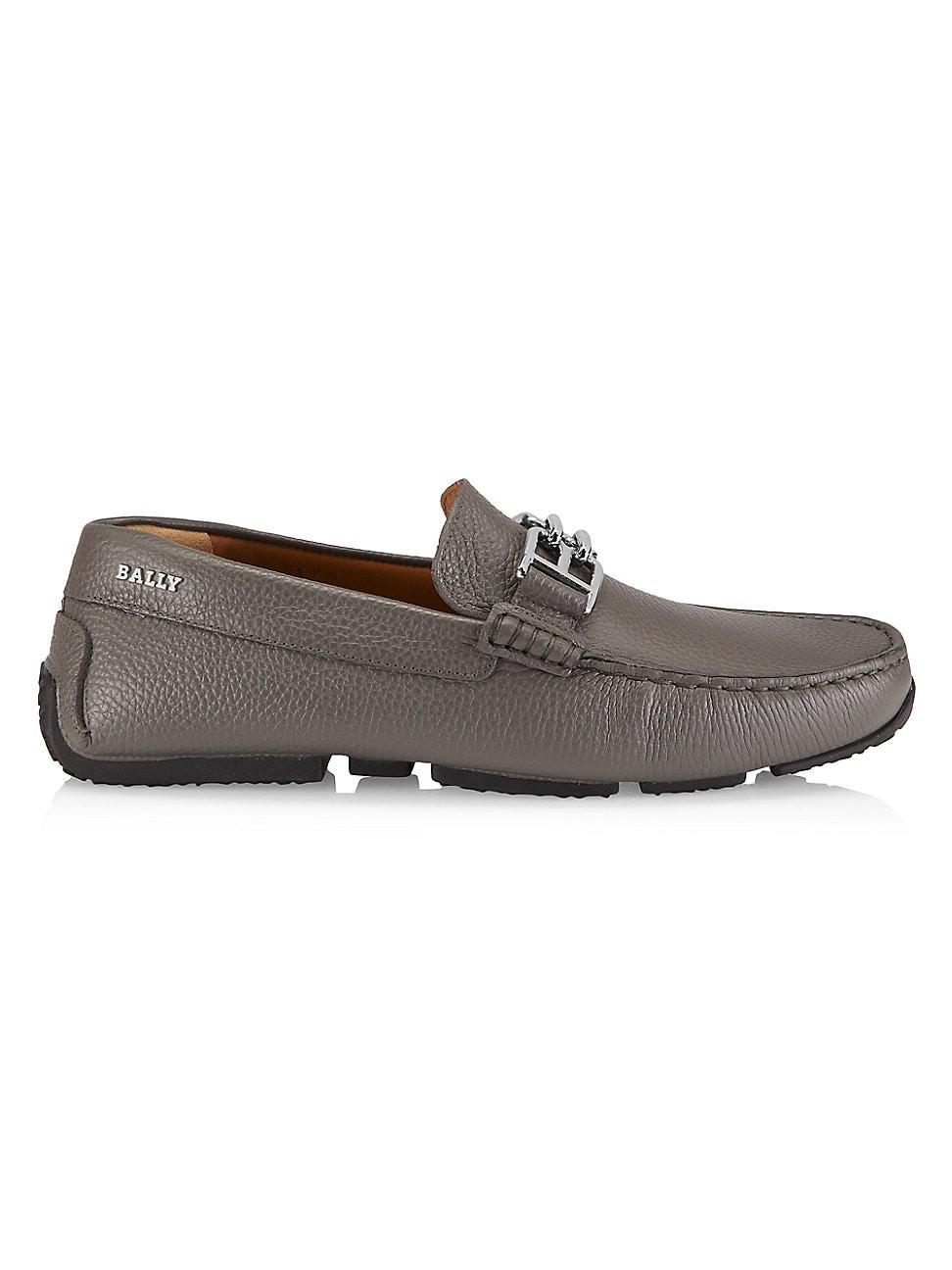 Mens Leather Logo Loafers Product Image