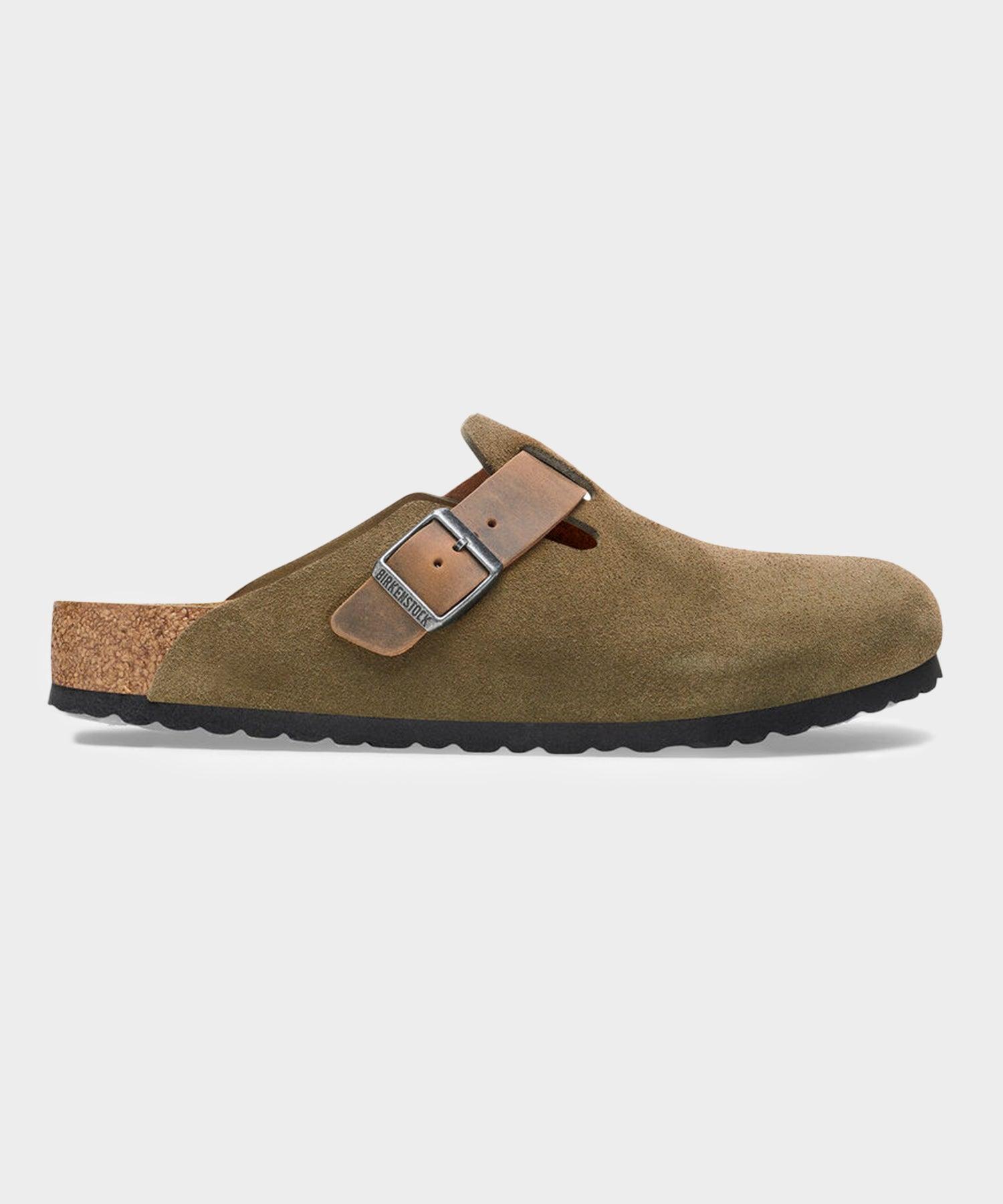 Birkenstock Boston Mixed Leather in Thyme Product Image