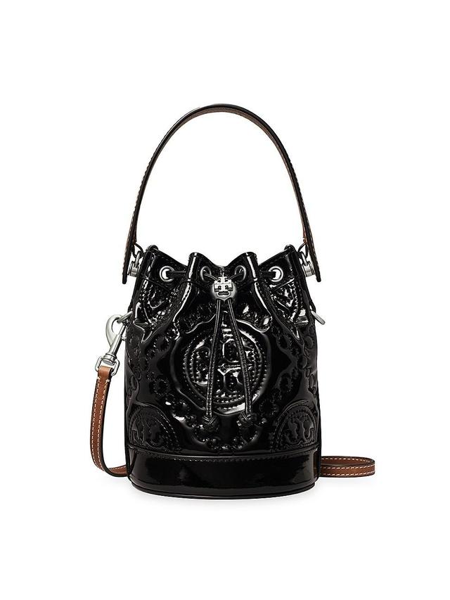 Womens Mini T Monogram Patent Leather Bucket Bag Product Image