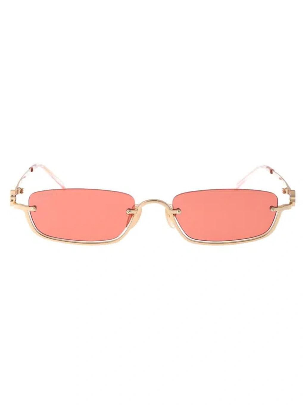 Sunglasses In 003 Gold Gold Red Product Image