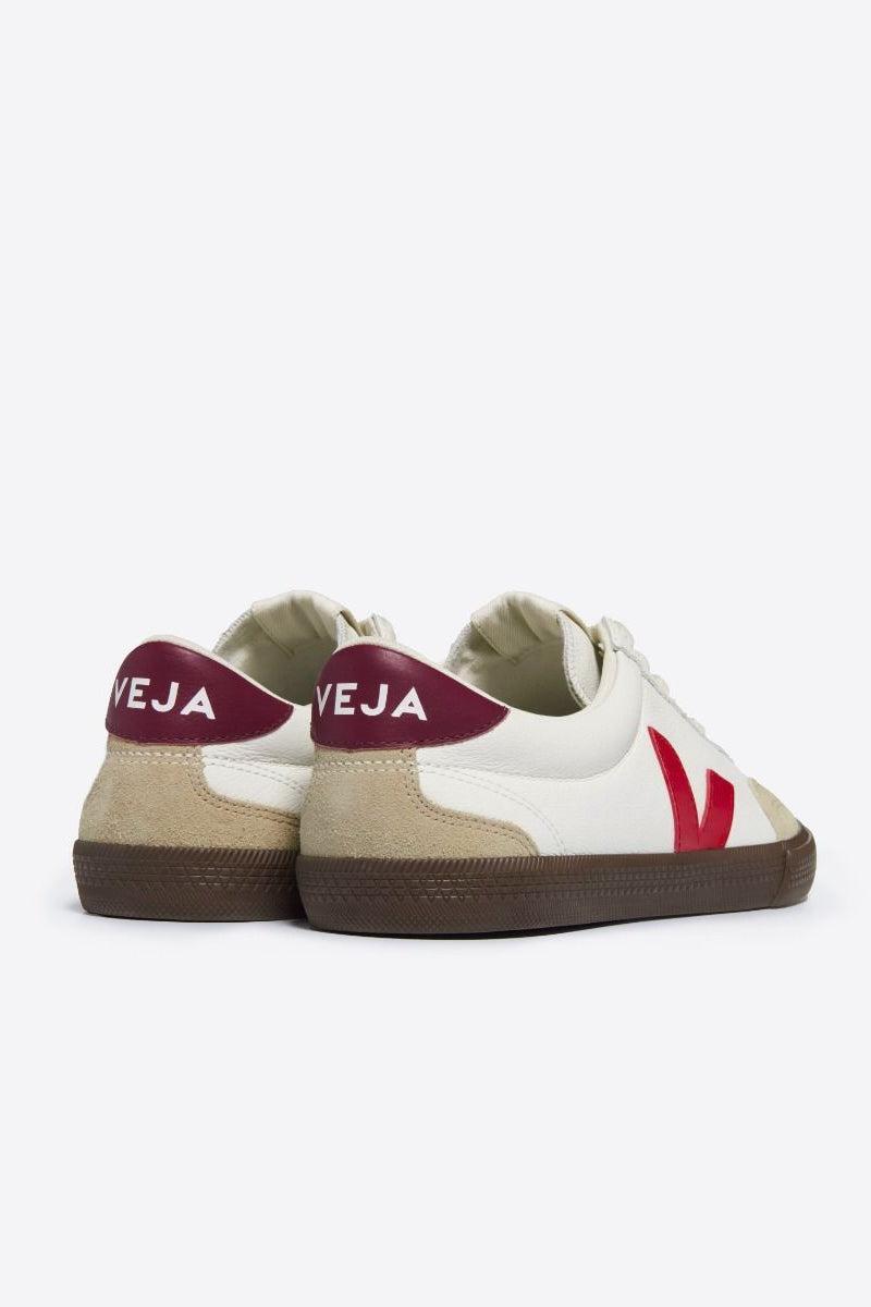 Veja Volley Leather Sneaker - White Pekin Bark Product Image