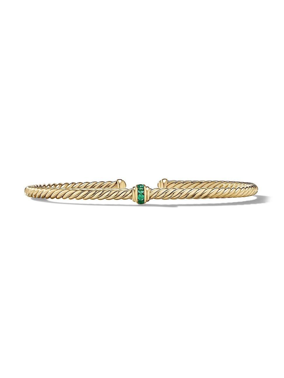 Womens Classic Cablespira Center Station Bracelet In 18K Yellow Gold Product Image