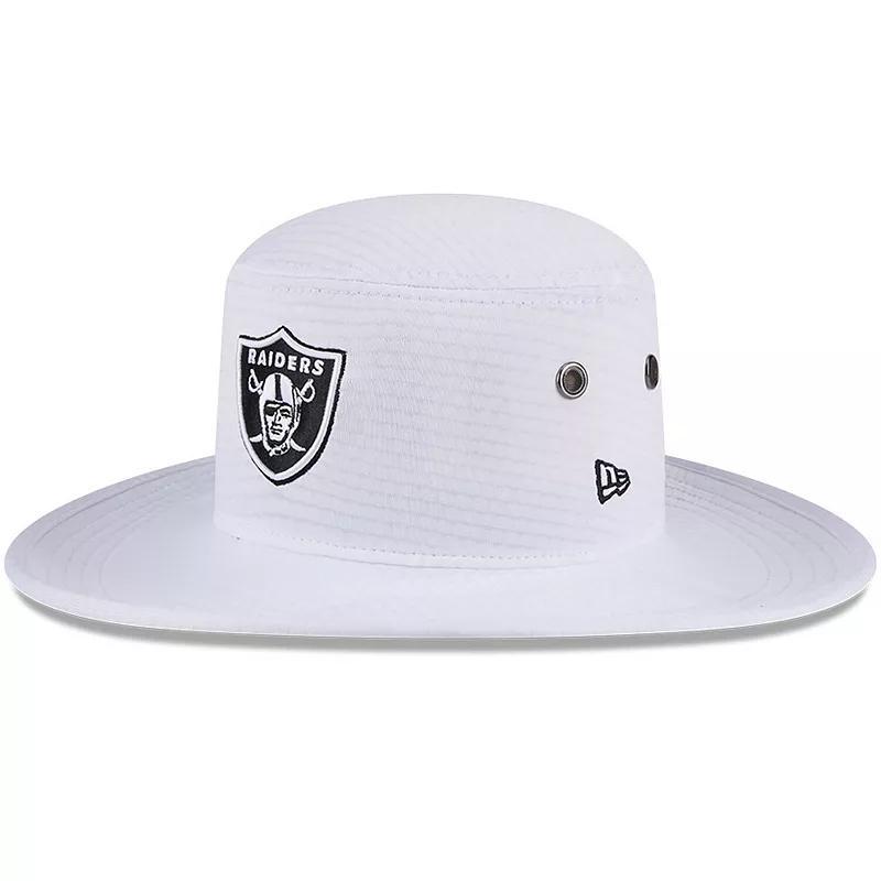 Mens New Era White Las Vegas Raiders 2024 NFL Training Camp Panama Bucket Hat Product Image