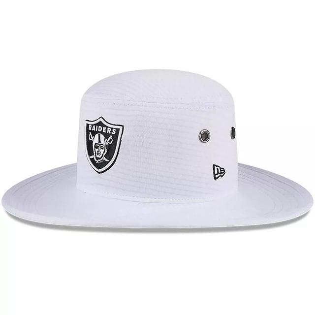 Mens New Era White Las Vegas Raiders 2024 NFL Training Camp Panama Bucket Hat Product Image