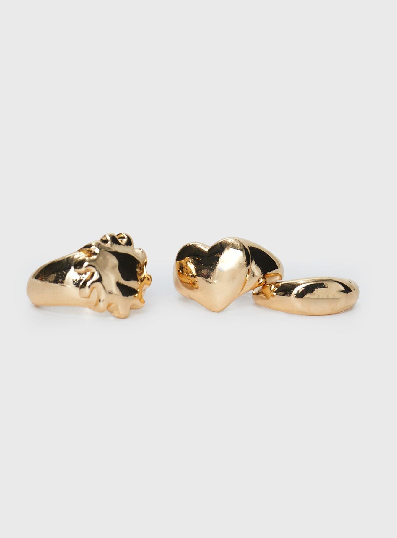 Love Coast Ring Set Gold Product Image