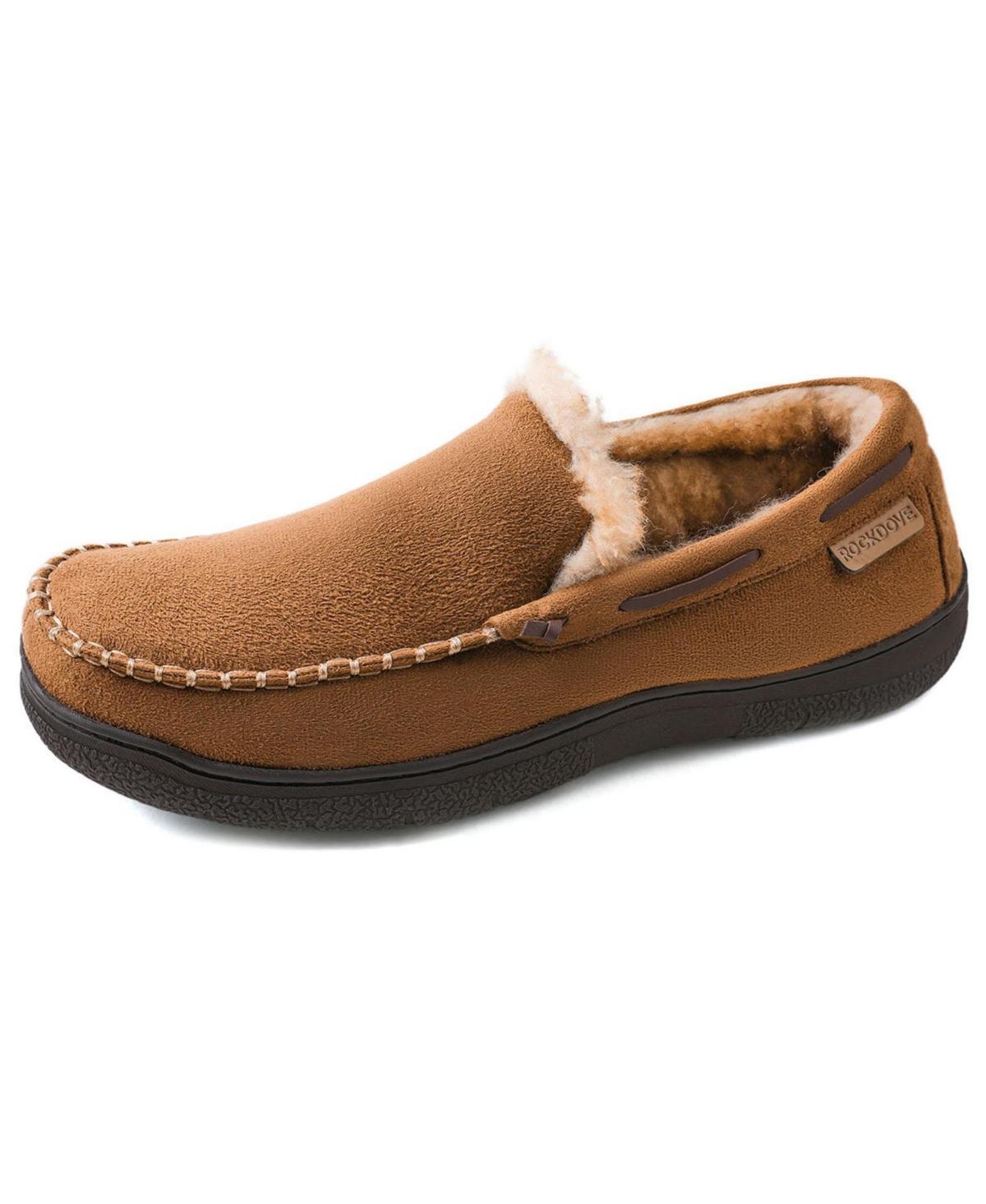 Rock Dove Mens Carter Wool Lined Micro suede Moccasin Slipper Product Image