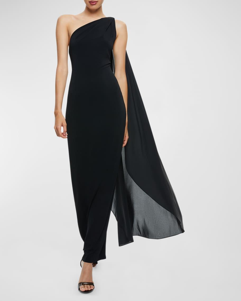 Anja One-Shoulder Draped Maxi Dress Product Image