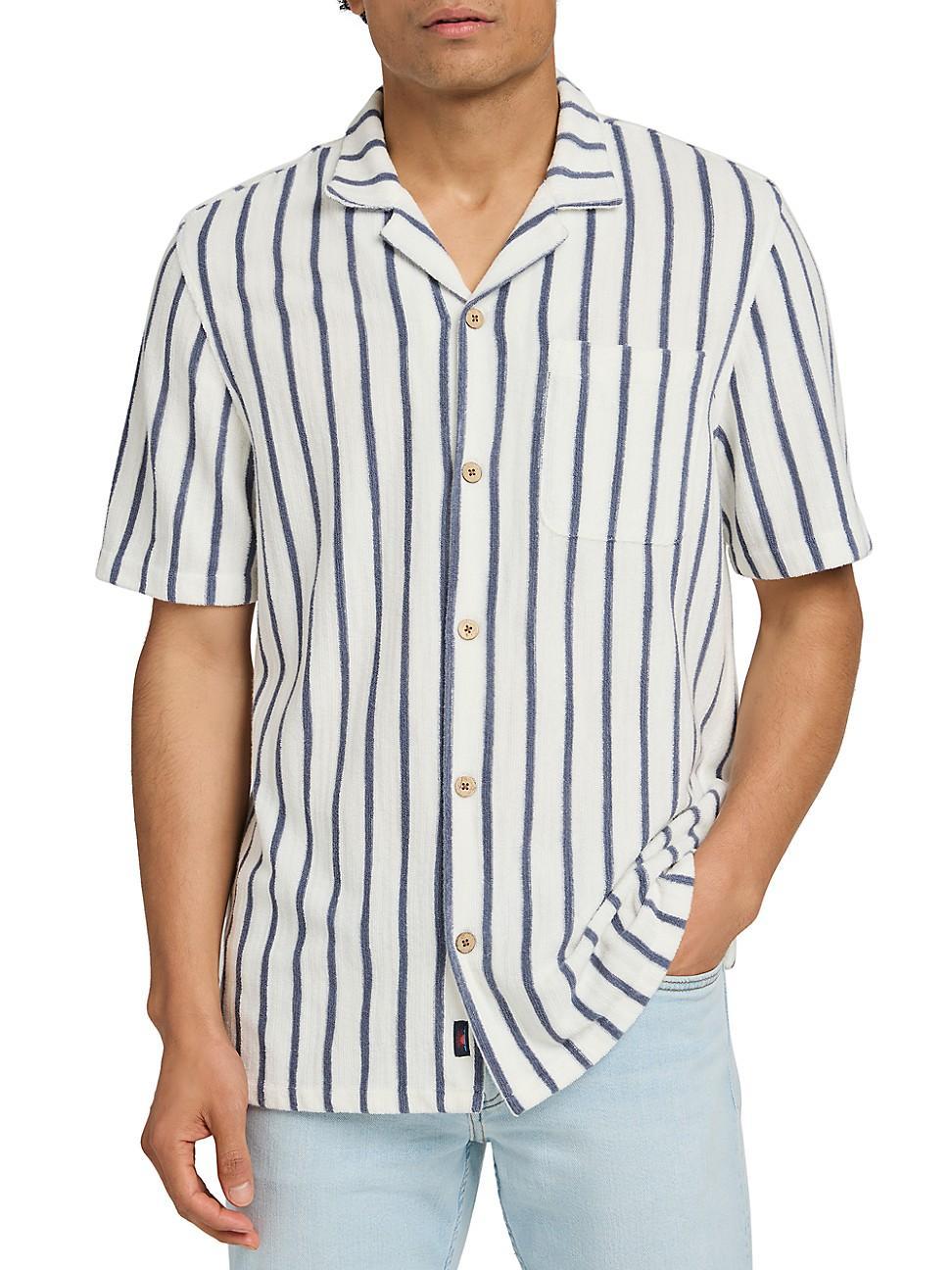 Faherty Mens Laguna Short Sleeve Linen Button-Up Shirt Product Image