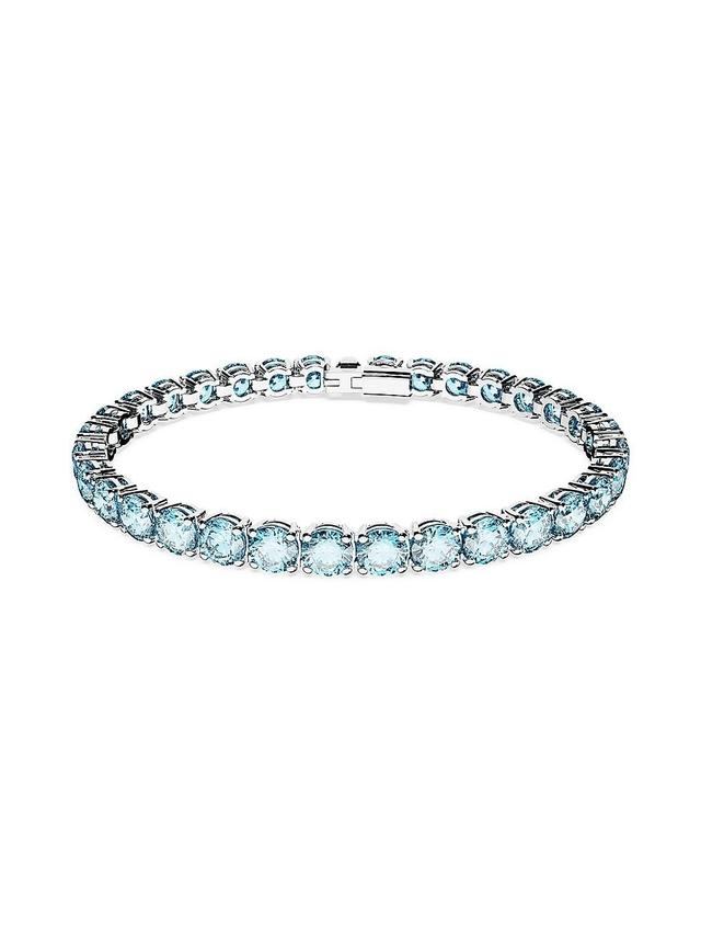 Swarovski Matrix Green Crystal Tennis Bracelet in Gold Tone Product Image