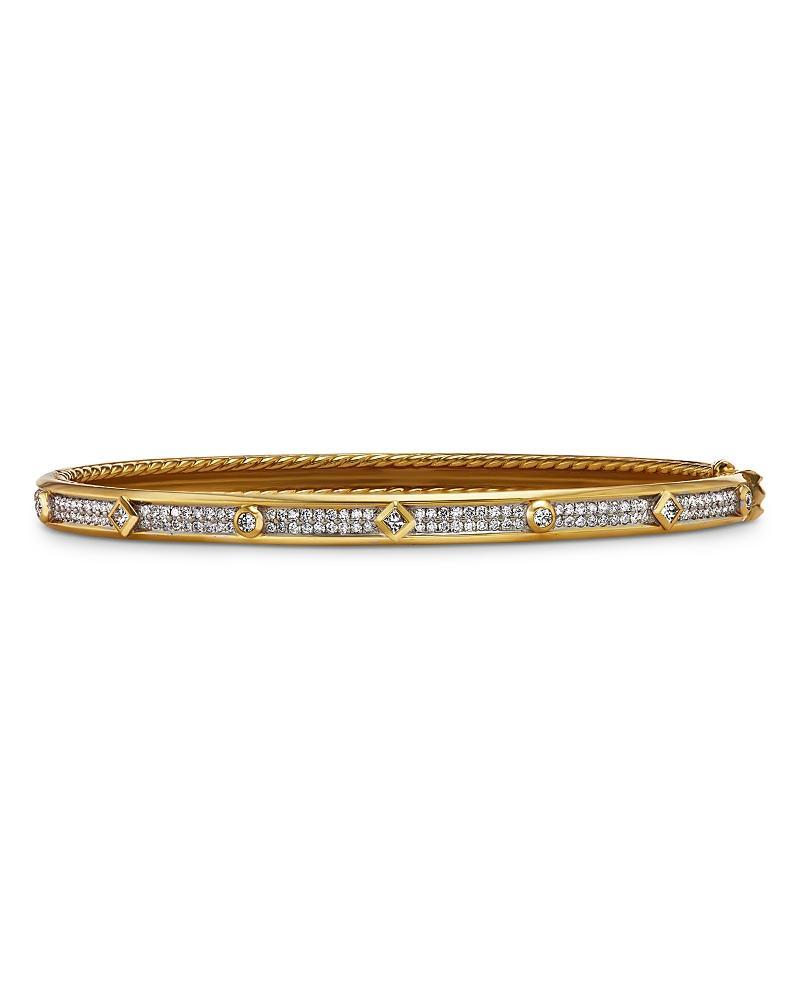 Womens Modern Renaissance Bracelet In 18K Yellow Gold With Full Pav Diamonds Product Image