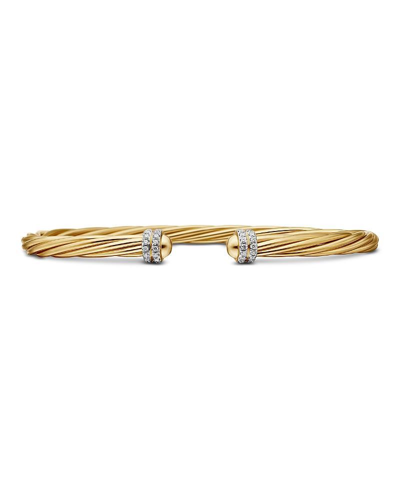 David Yurman 18K Yellow Gold Helena Cuff Bracelet with Diamonds Product Image