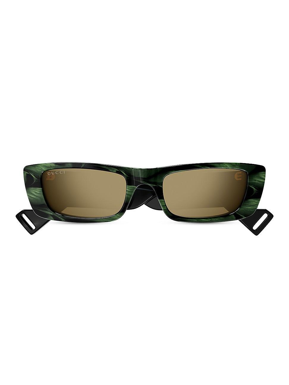 Mens Fluo 52MM Rectangular Acetate Sunglasses Product Image