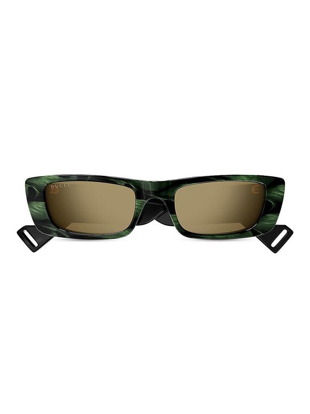 Mens Fluo 52MM Rectangular Acetate Sunglasses Product Image