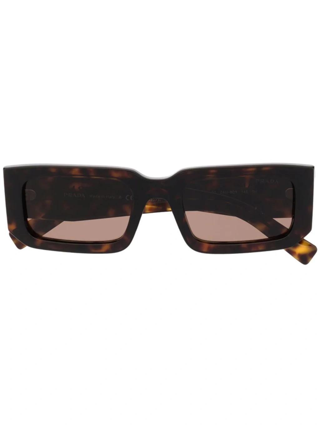 Square-frame Tortoiseshell Sunglasses In Brown Product Image