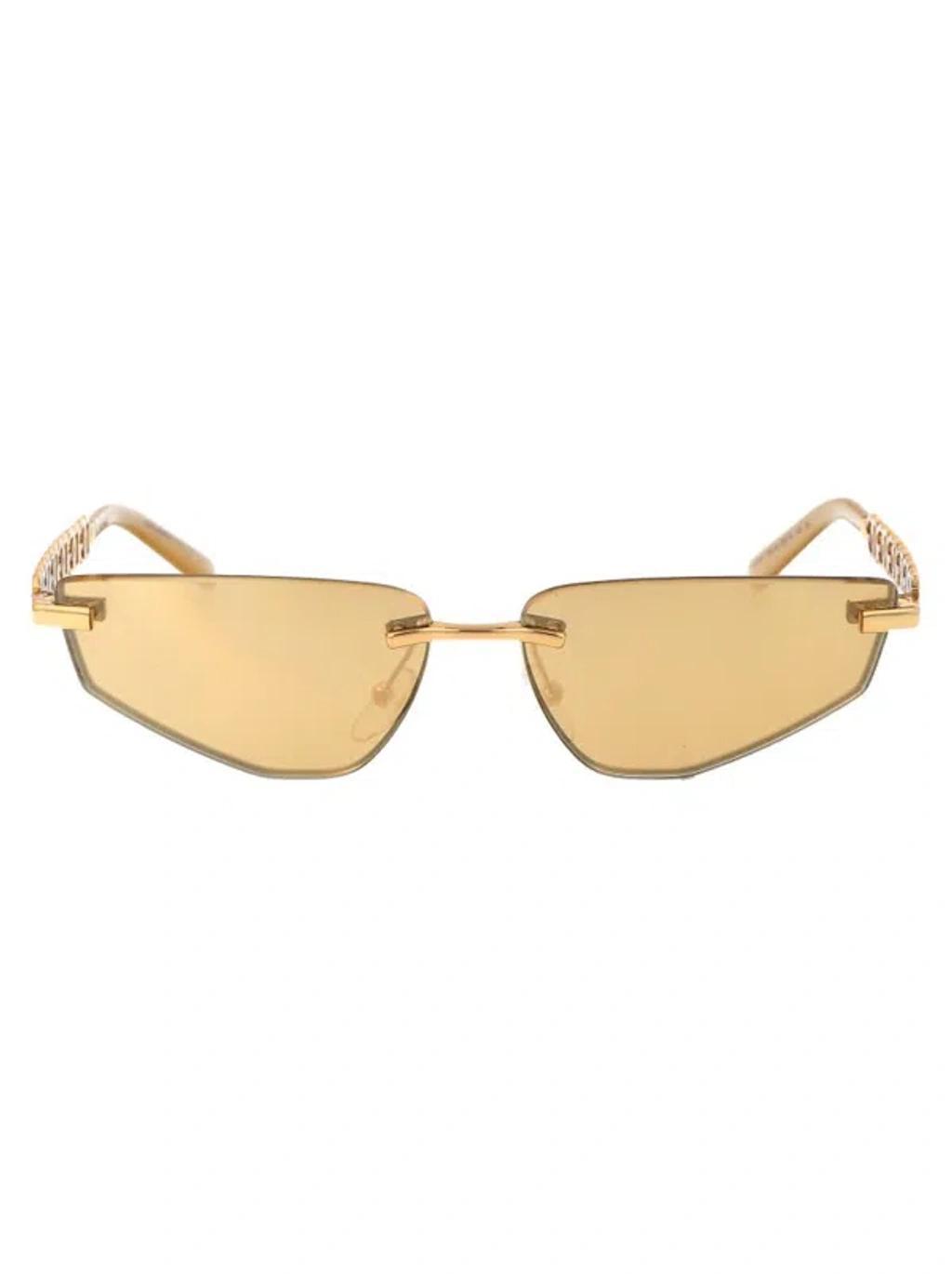 Eyewear Rimless Sunglasses In Gold Product Image