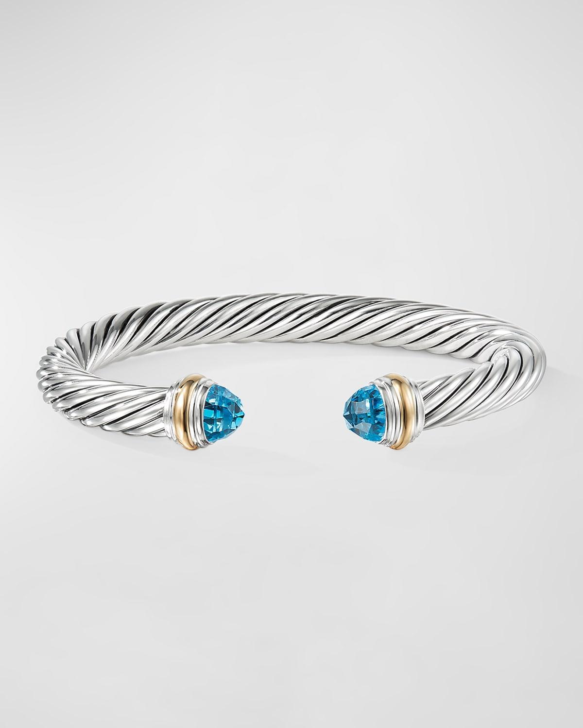 Womens Classic Cable Bracelet In Sterling Silver Product Image