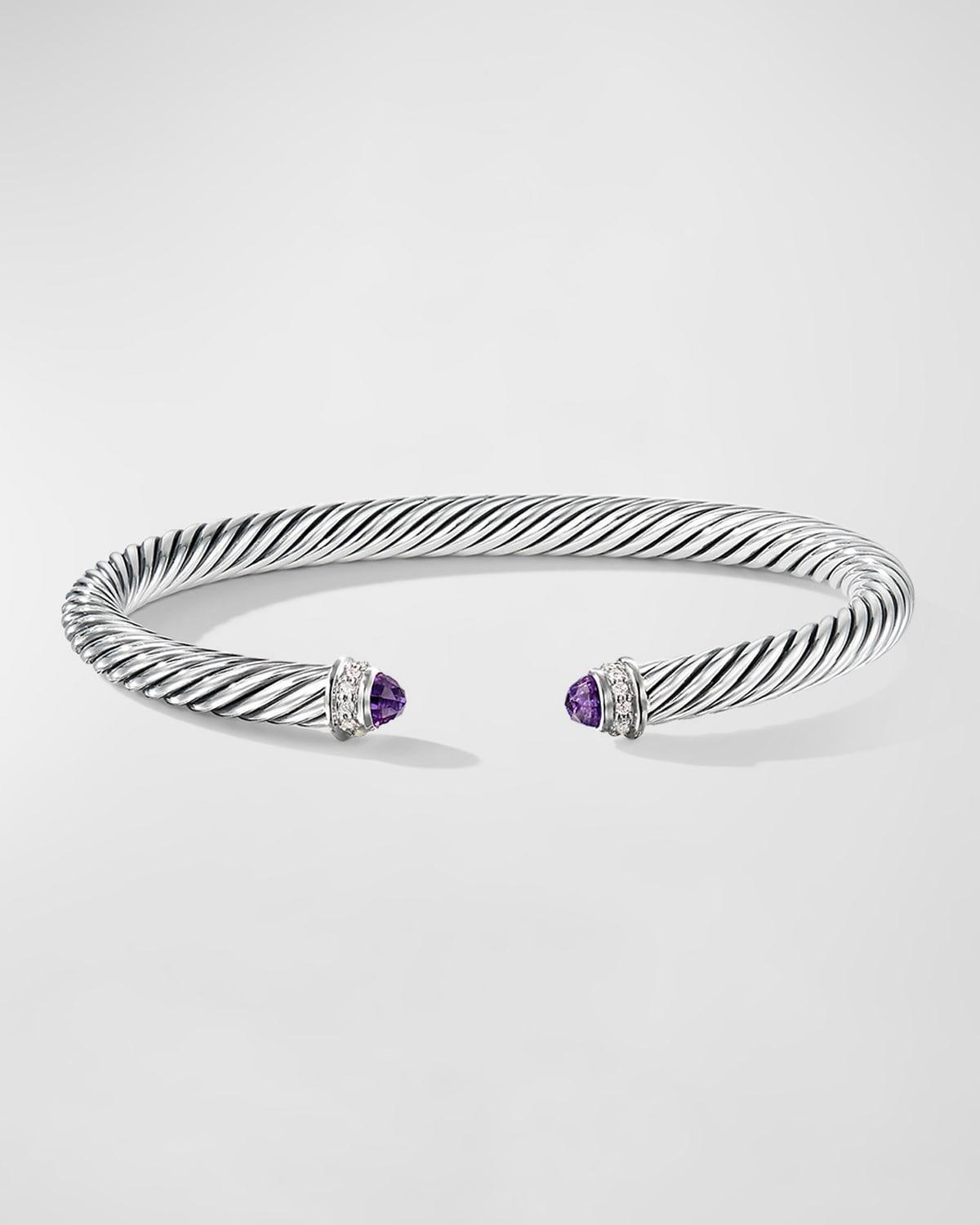 Womens Cable Classics Color Bracelet with Pav Diamonds Product Image