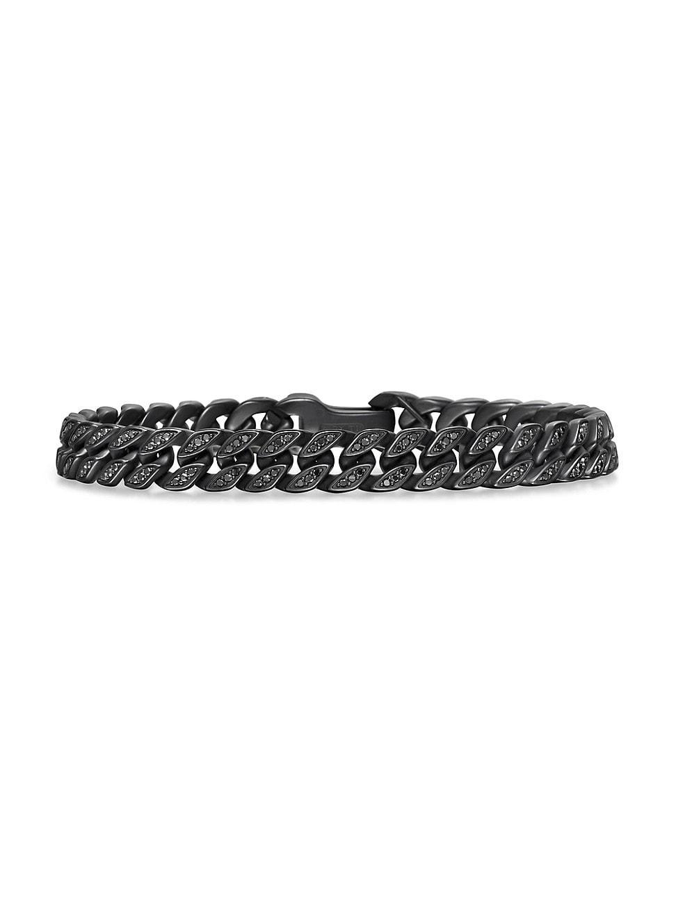 Mens Curb Chain Bracelet in Black Titanium Product Image