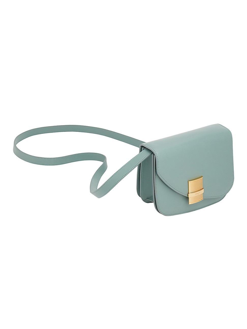 Ferragamo Fiamma Asymmetric Leather Crossbody Product Image