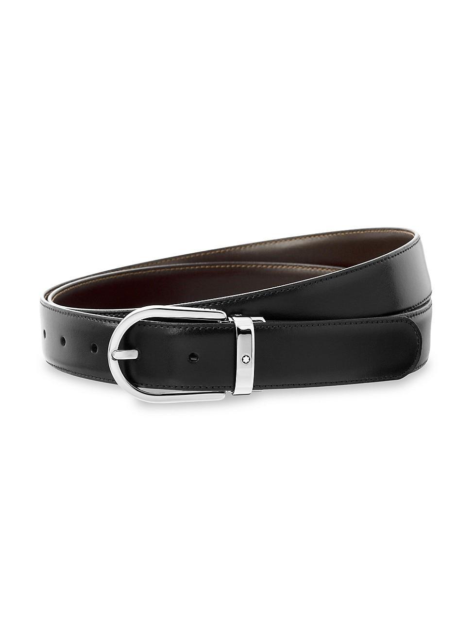 Montblanc Horseshoe Buckle Reversible Leather Belt Product Image