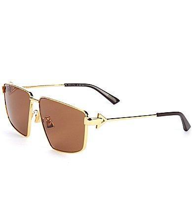 Womens New Triangle Metal 61MM Square Sunglasses Product Image