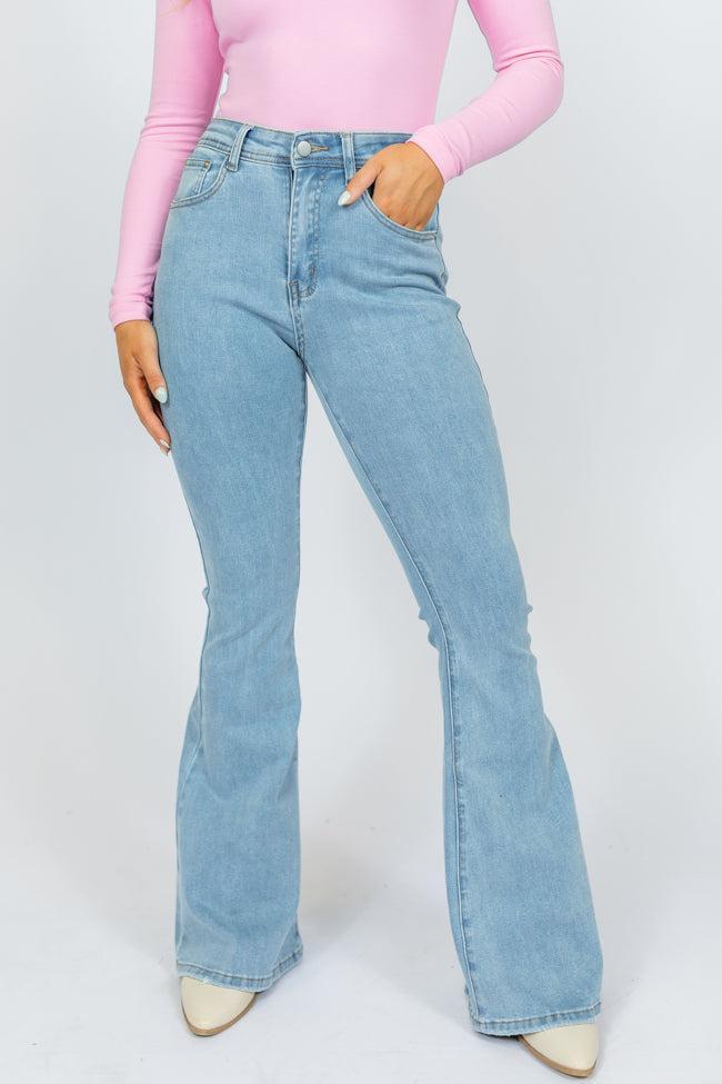 Maren Light Wash Stretchy Flare Jeans Product Image