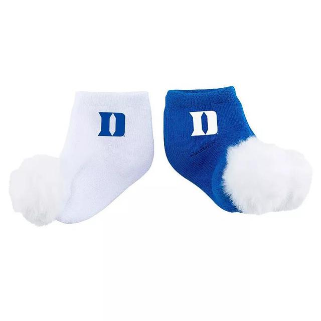 Infant ZooZatz Duke Devils Two-Pack Pom Socks, Mens Product Image