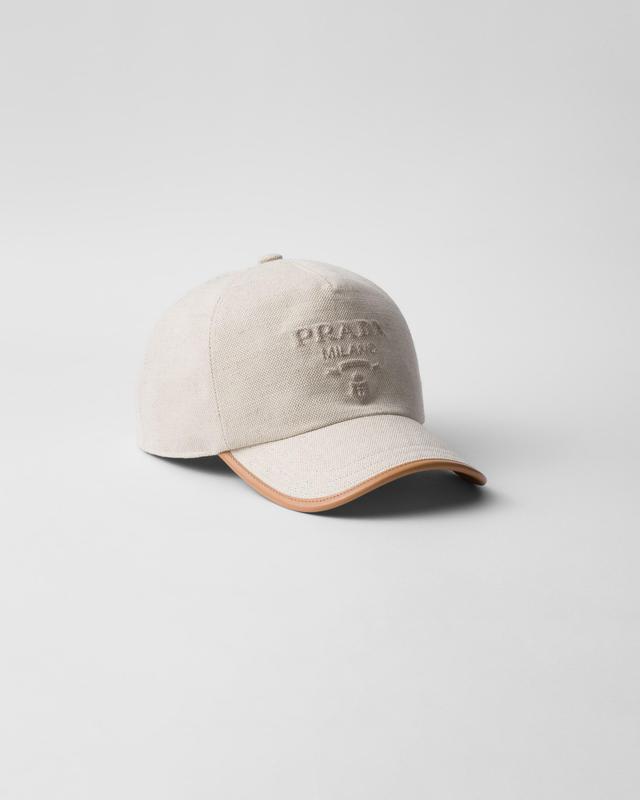 Linen blend baseball cap Product Image