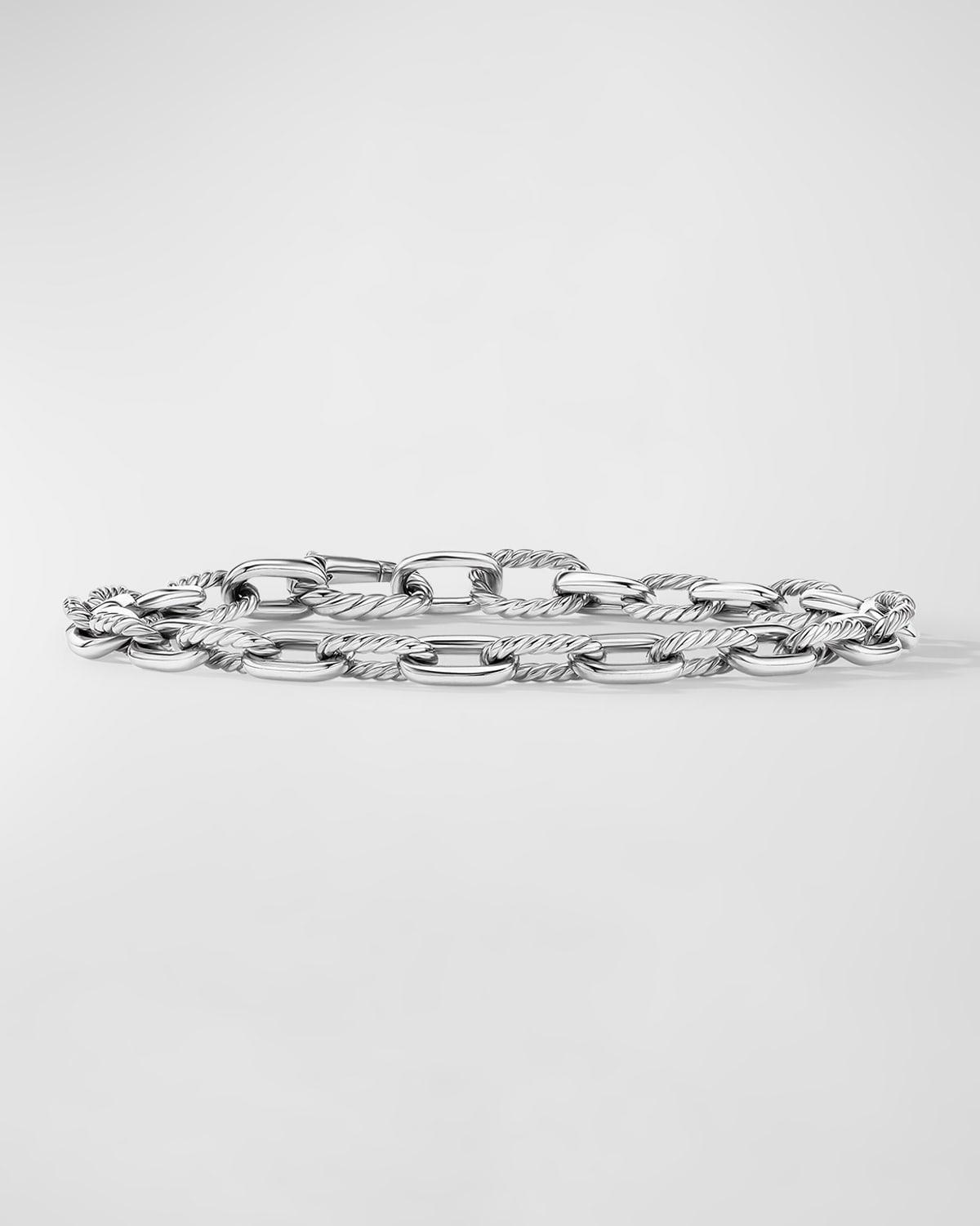 Mens DY Madison Chain Bracelet in Silver, 6mm Product Image