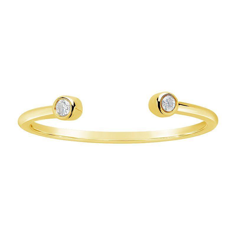 MC Collective 14k Gold Diamond Accent Open Band Ring, Womens Product Image