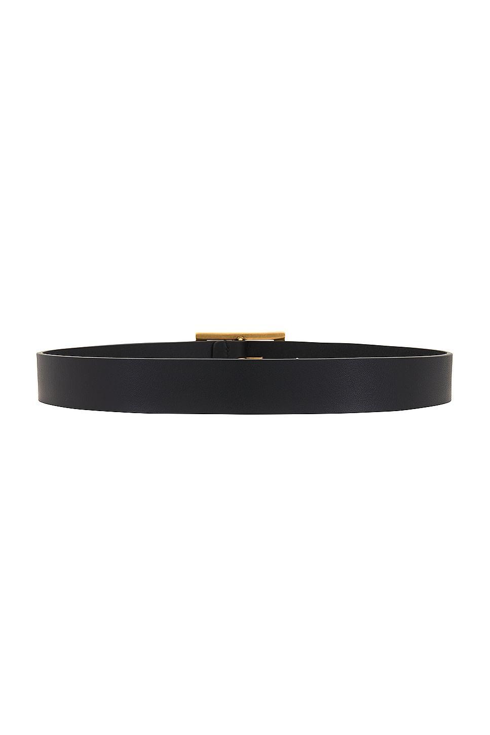 Saint Laurent Rectangle Buckle Belt in Black Product Image