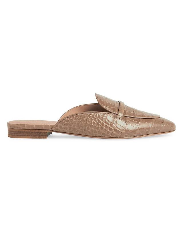 Womens Berto Embossed Leather Flat Slides Product Image