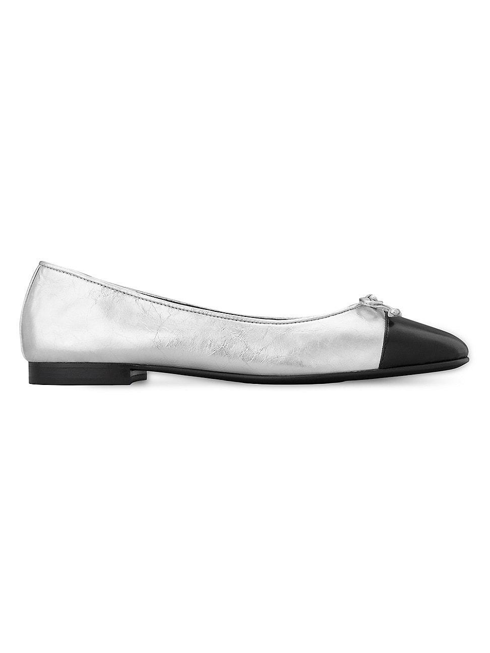 Womens Cap Toe Ballet Flats Product Image