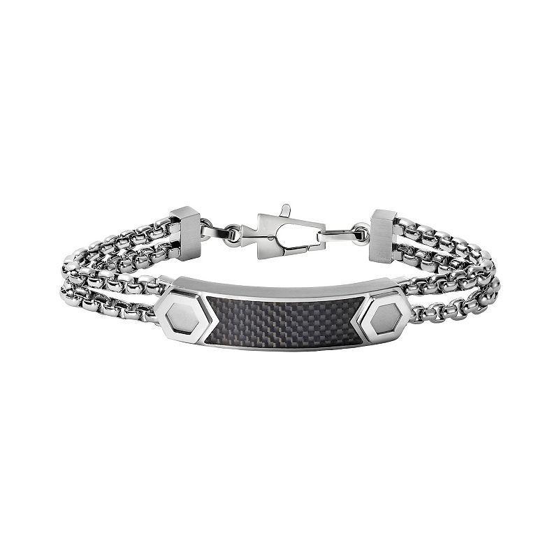 Bulova Mens Precisionist Stainless Steel Double Chain ID Bracelet Multi Product Image