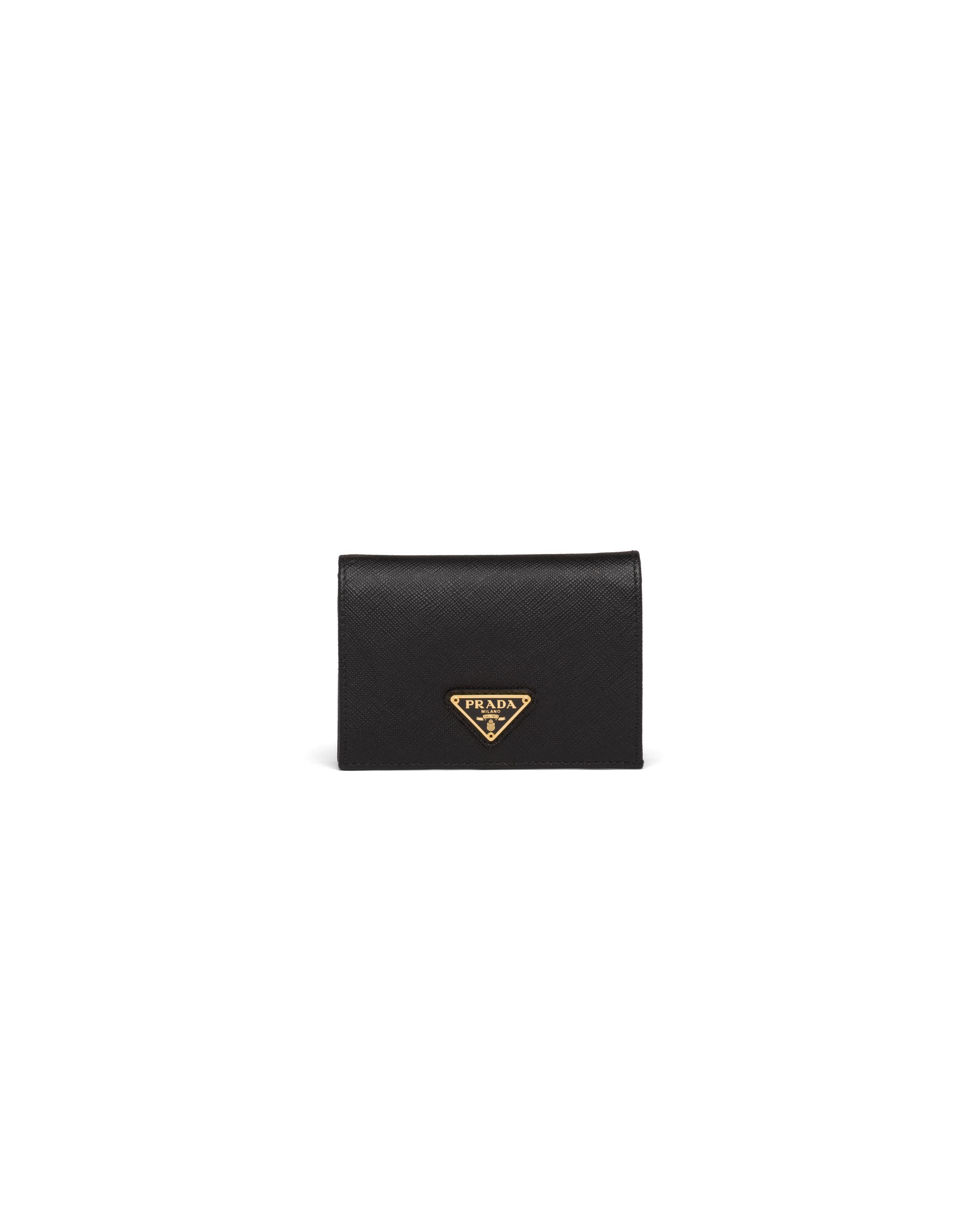 Small Saffiano Leather Wallet In Black Product Image