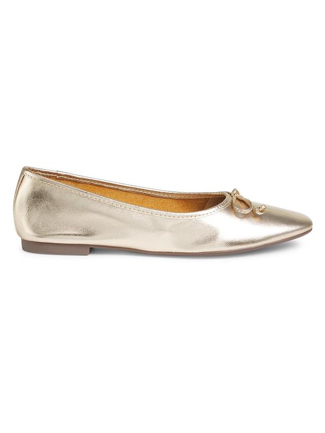 Womens Arissa Metallic Leather Flats Product Image