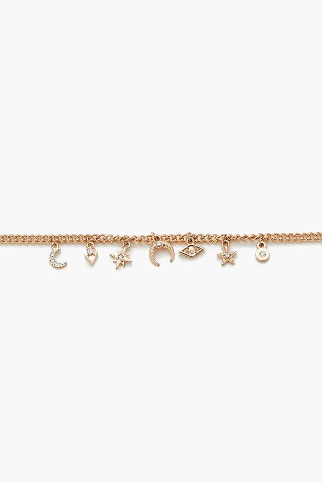 Rhinestone Horn Charm Anklet | Forever 21 Product Image