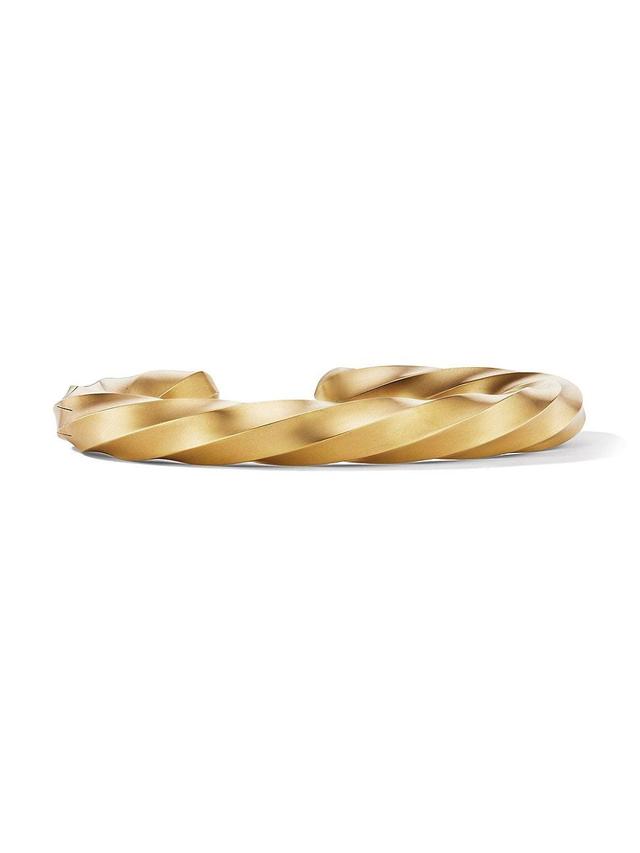 Womens Cable Edge Cuff Bracelet In 18K Yellow Gold/9MM Product Image