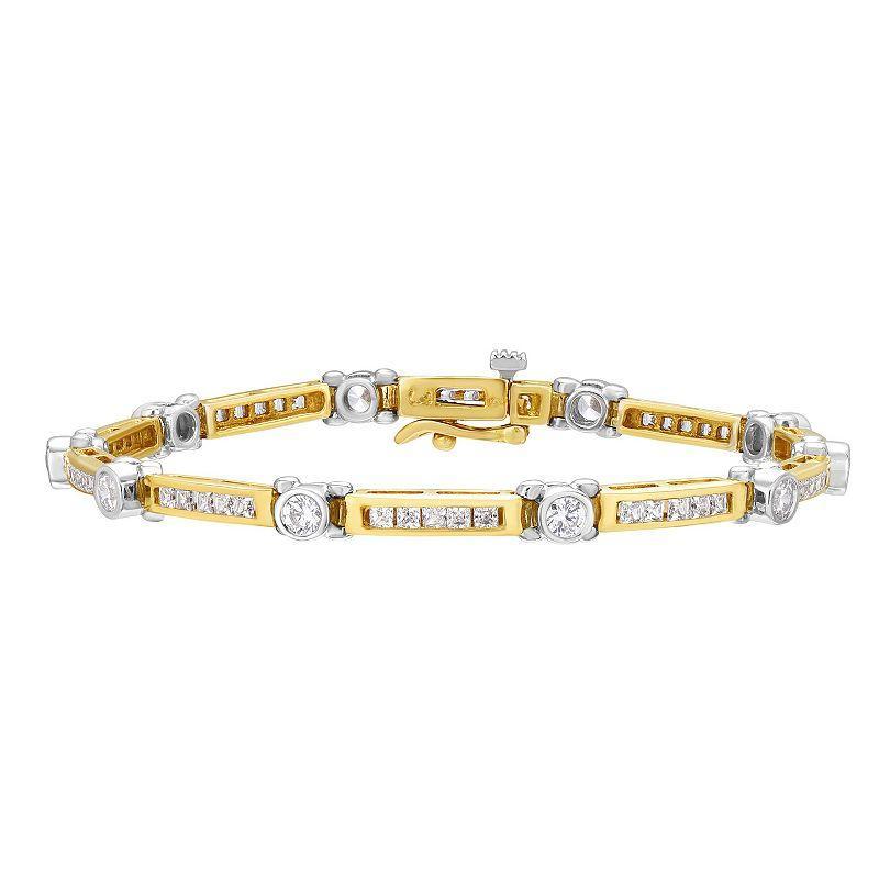 Two Tone 14k Gold 3 Carat T.W. Diamond Bracelet, Womens 14k Two Tone Product Image