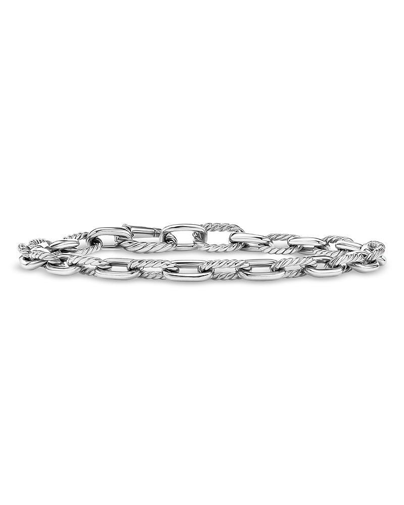 Mens DY Madison Chain Bracelet in Silver, 6mm Product Image