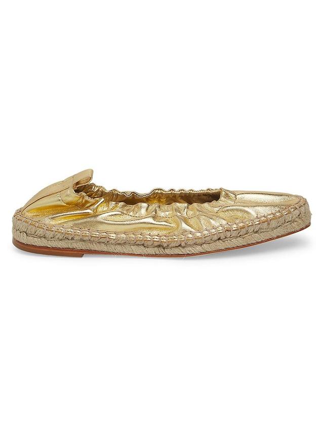 Womens Metallic Leather Espadrilles Product Image